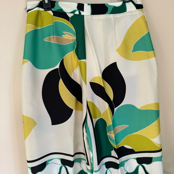 ZARA Botanical Wide Leg Pants White Size medium New With Tags. #12 - Picture 9 of 15